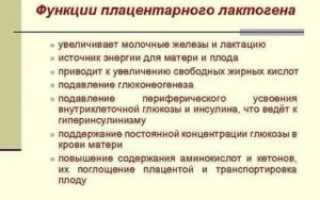 Повышенное содержание плацентарного лактогена