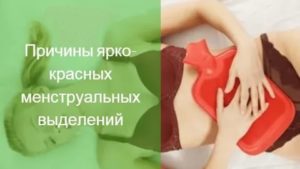 Месячные ярко красного цвета
