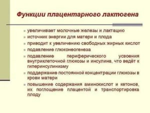 Повышенное содержание плацентарного лактогена