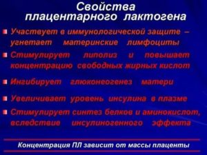 Повышенное содержание плацентарного лактогена
