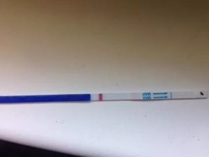 На тесте 1 полоска?